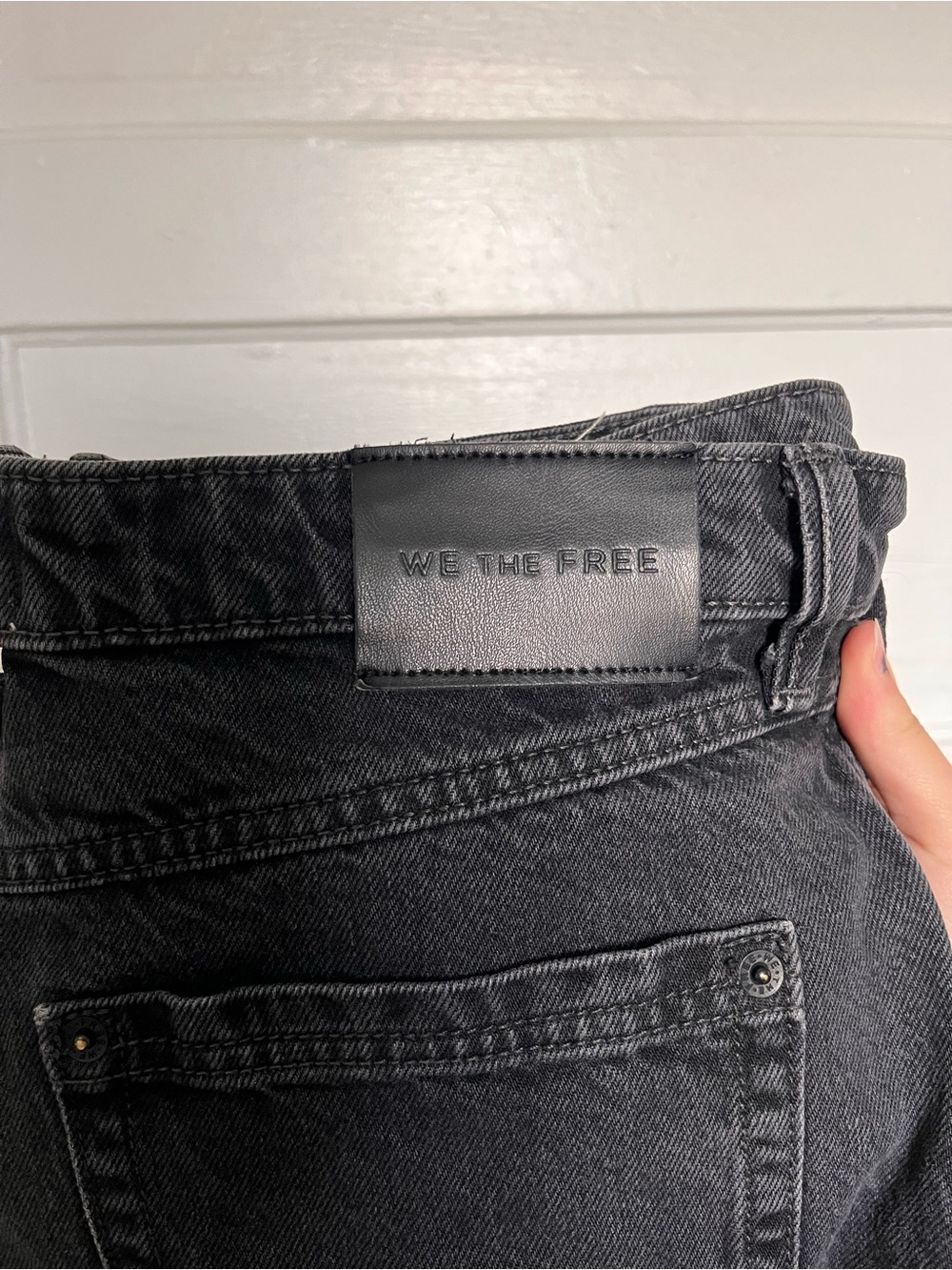 Free People We The Free black wide leg jeans
